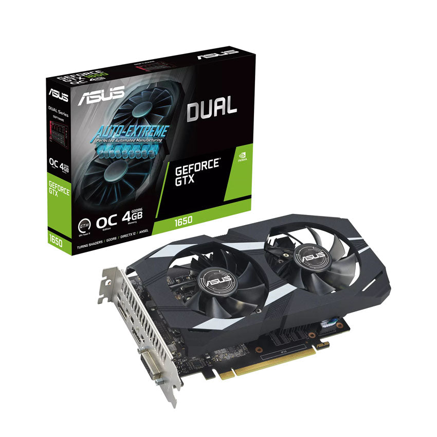Card màn hình Asus Dual GeForce GTX 1650 OC (DUAL-GTX1650-O4GD6-P-EVO)