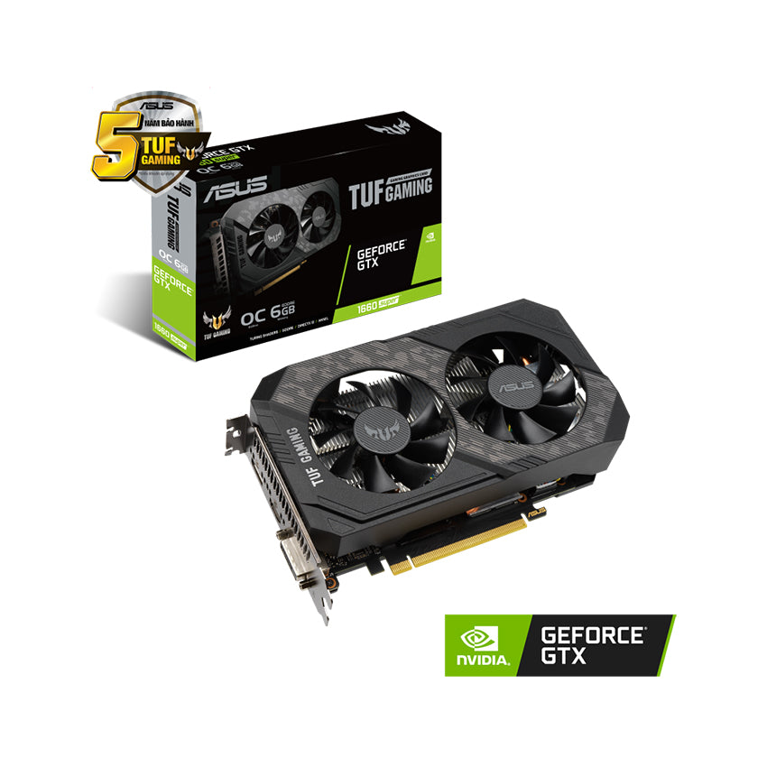 Card màn hình ASUS TUF GTX 1660 Super-O6G GAMING (6GB GDDR6, 192-bit, DVI+HDMI+DP) - Laptop 238 