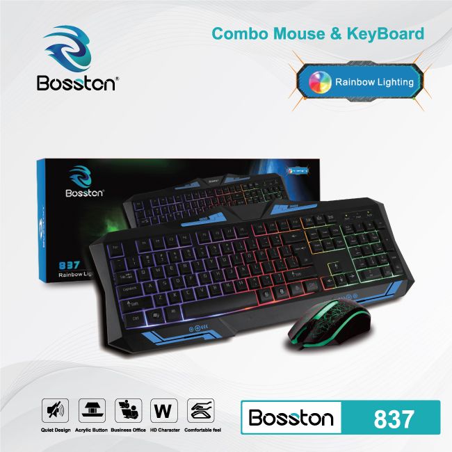 Combo bàn phím chuột Bosston 837