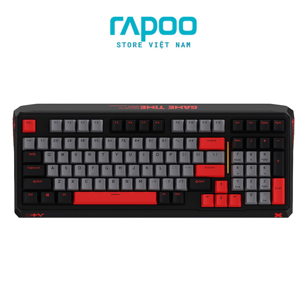 Bàn phím cơ Rapoo V750 pro 98 brown grey - red switch chống nước