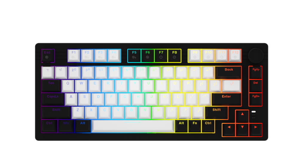 Bàn phím cơ Gaming DAREU EK75 WHITE x BLACK