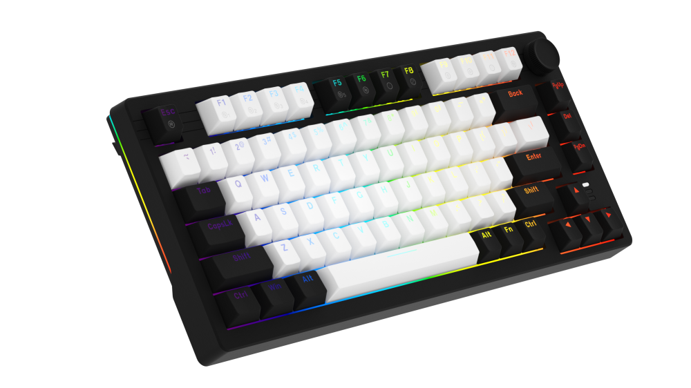 Bàn phím cơ Gaming DAREU EK75 WHITE x BLACK