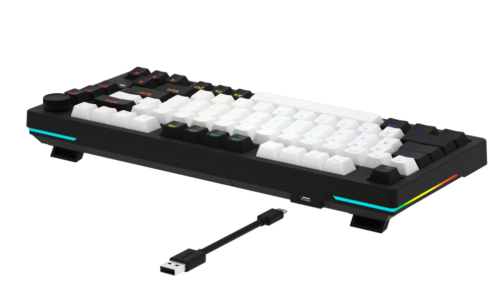 Bàn phím cơ Gaming DAREU EK75 WHITE x BLACK