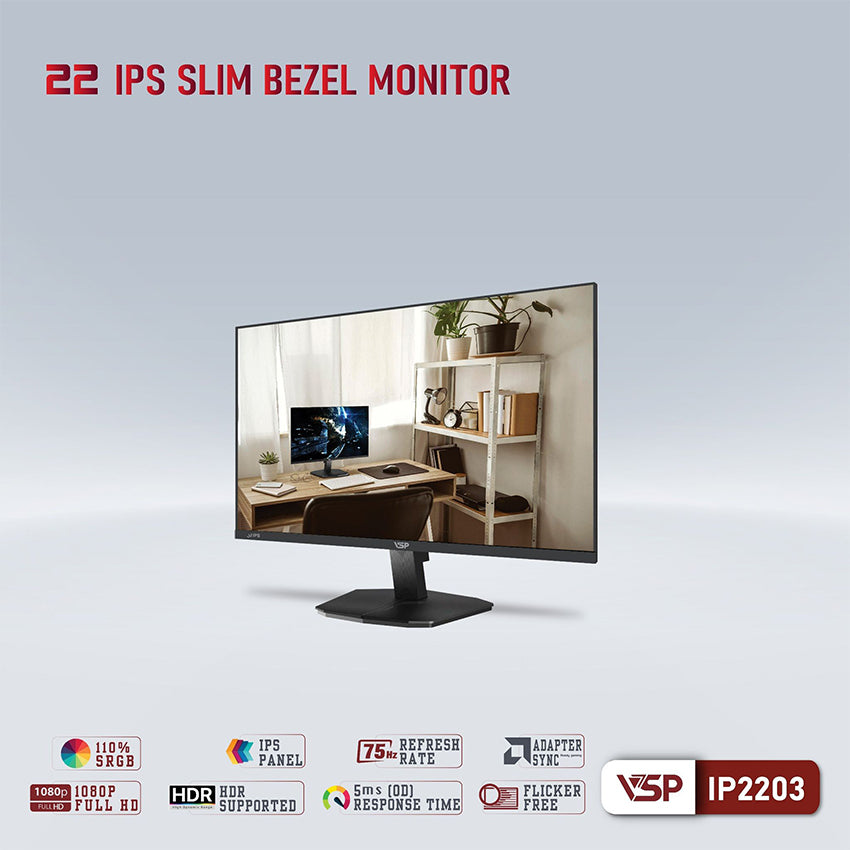 Màn hình VSP IP2203 21.5" 75hz