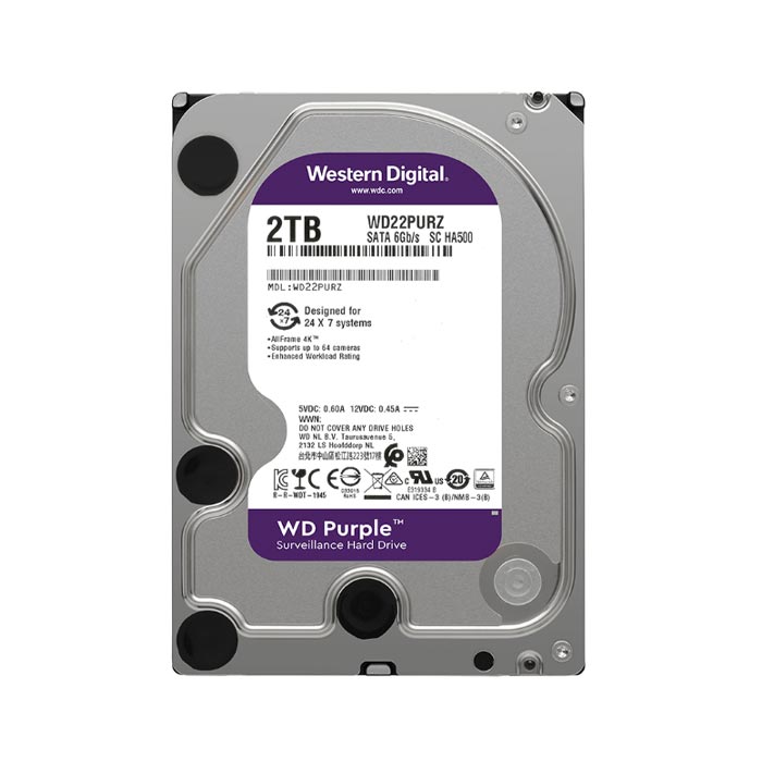 Ổ cứng giám sát WD Purple 2TB WD22PURZ