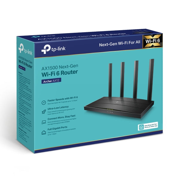 Bộ phát Wifi 6 TP-Link Archer AX12 (AX1500Mbps)