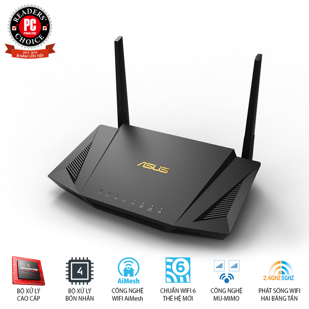 Bộ phát sóng wifi ROUTER WIFI ASUS RT-AX56U AX1800 (WiFi 6/AiMesh/AiProtection/MU-MIMO/OFDMA) - Laptop 238 