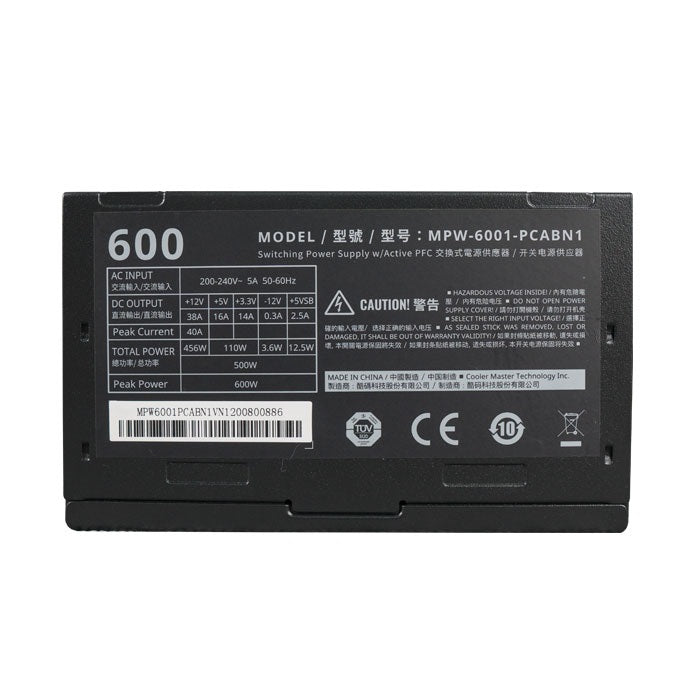 Nguồn Máy tính Cooler master PC600 600W ELITE V3