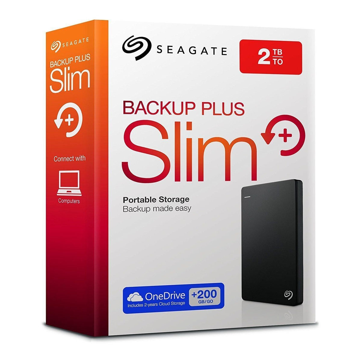 Ổ cứng di động HDD 2.5" 2TB Seagate Backup Slim USB 3.0 - Màu Đen (STDR2000300) - Laptop 238 