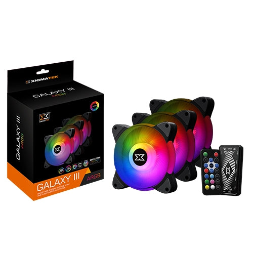 Fan Case Xigmatek Galaxy III Essential BX120 ARGB - EN45433- (combo 3 fan, có remote) - Laptop 238 