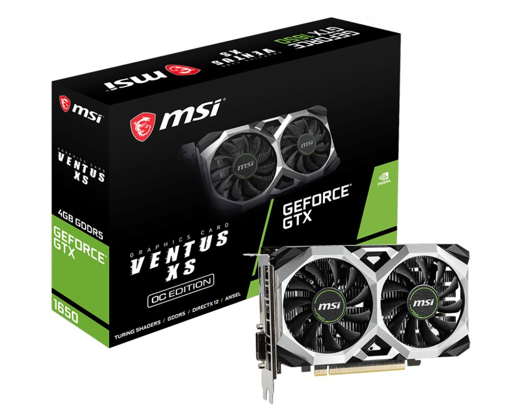 Vga MSI GTX1650 OCV1 Ventus XS 4Gb DDR6