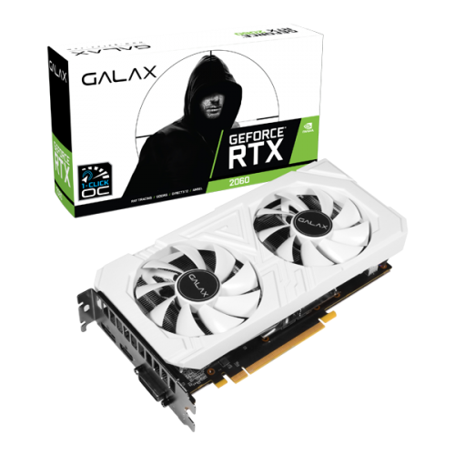 VGA CARD Galax RTX 2060 EX WHITE ( 1-Click OC ) 6GB GDDR6 - Laptop 238 
