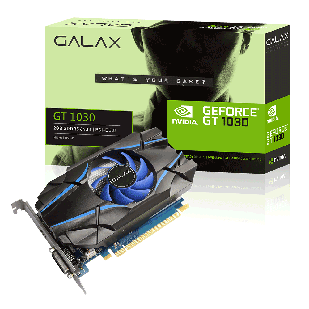 Vga Galax 2GB GT1030 P85C BLUE DDR5 64bit (1Fan) (30NPH4HVQ4ST)