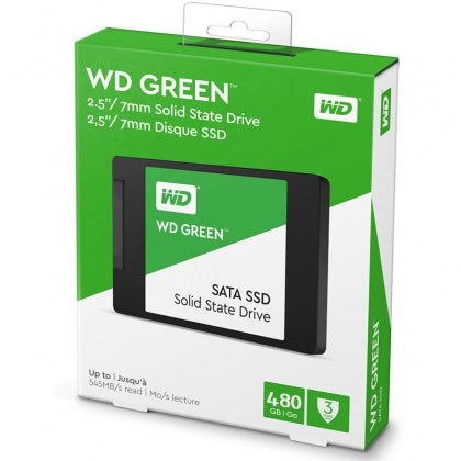 SSD WD 480GB digital green SATA3 (6Gb/s) Read 545 Mb/s-Write 465Mb/s (WDS480G1G0A)