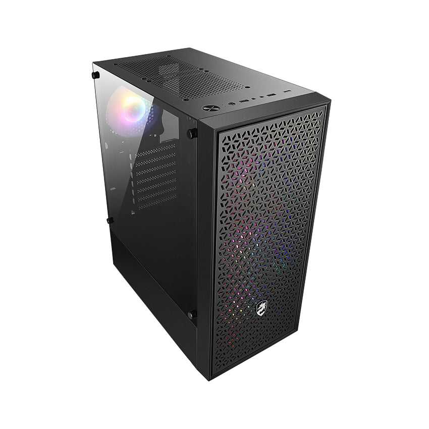 Vỏ Case Vitra Poseidon R03 Black (Mid Tower/Màu Đen/ Kèm 3 Fan RGB)