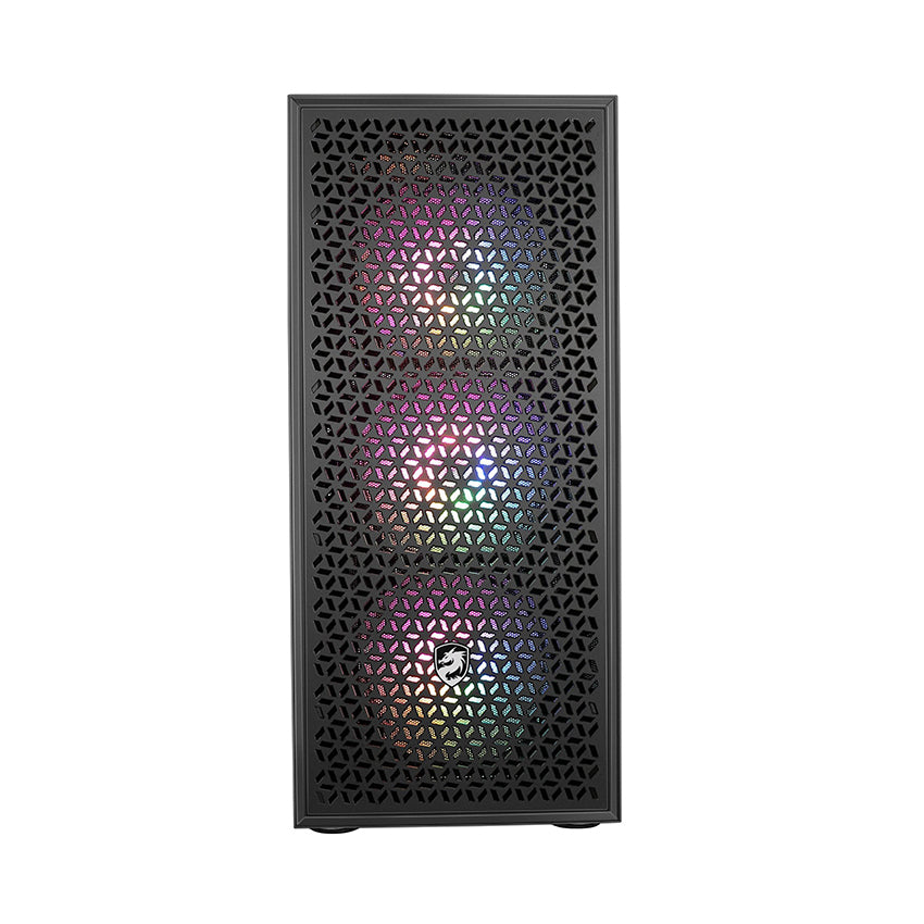 Vỏ Case Vitra Poseidon R03 Black (Mid Tower/Màu Đen/ Kèm 3 Fan RGB)