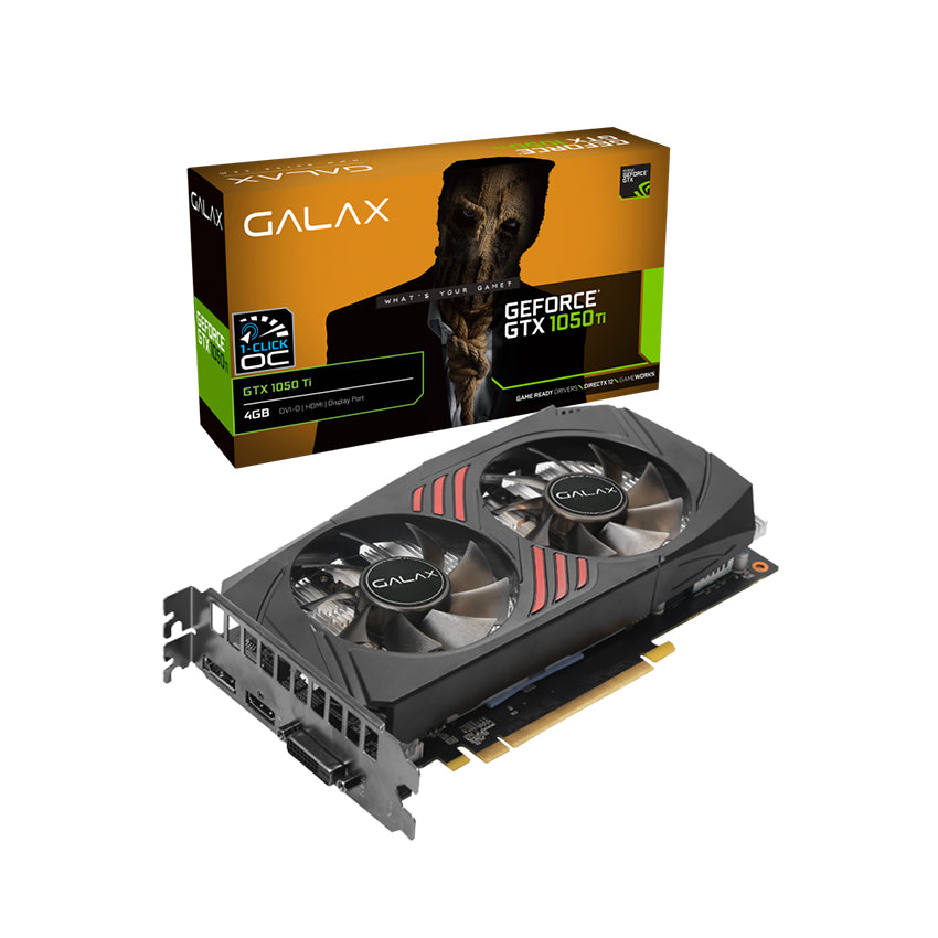 Card màn hình Galax GTX 1050 Ti (1-Click OC) - 4GB