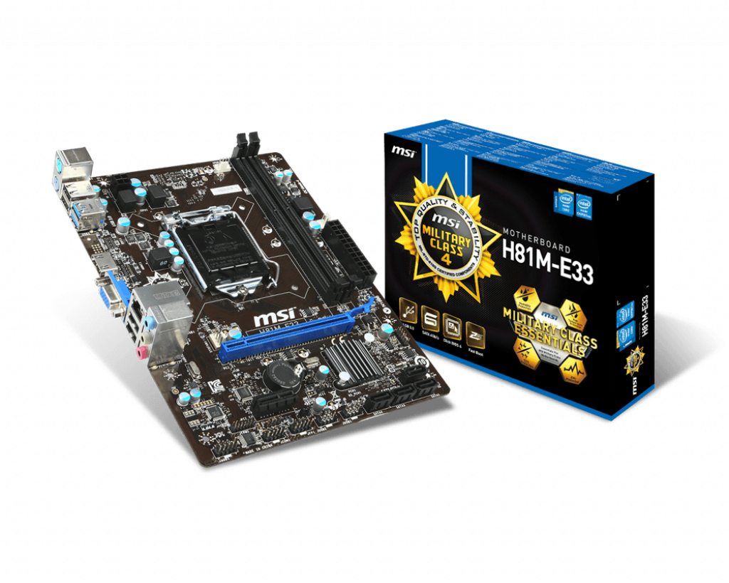 Mainboad MSI H81M-E33 (SK1150) ( VGA+ HDMI)