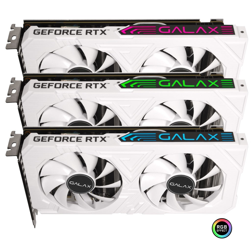 VGA CARD Galax RTX 2060 EX WHITE ( 1-Click OC ) 6GB GDDR6 - Laptop 238 
