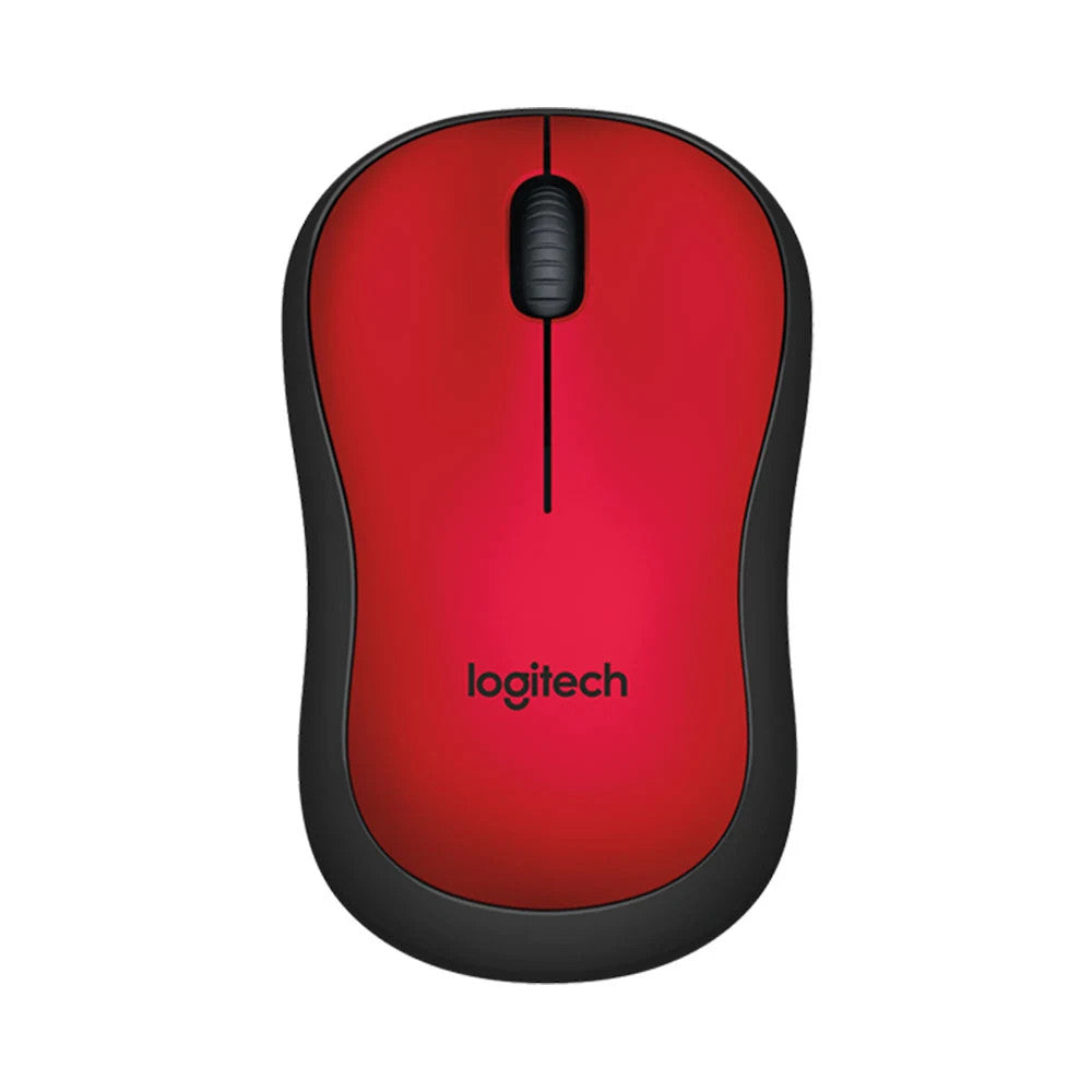 Chuột không dây Logitech M221 đen, đỏ (USB)