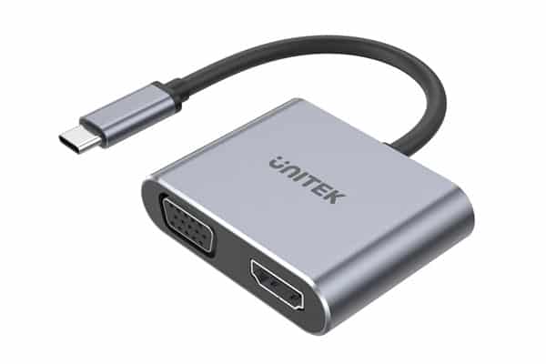 Cáp chuyển đổi Type C sang USB+VGA+HDMI Unitek
