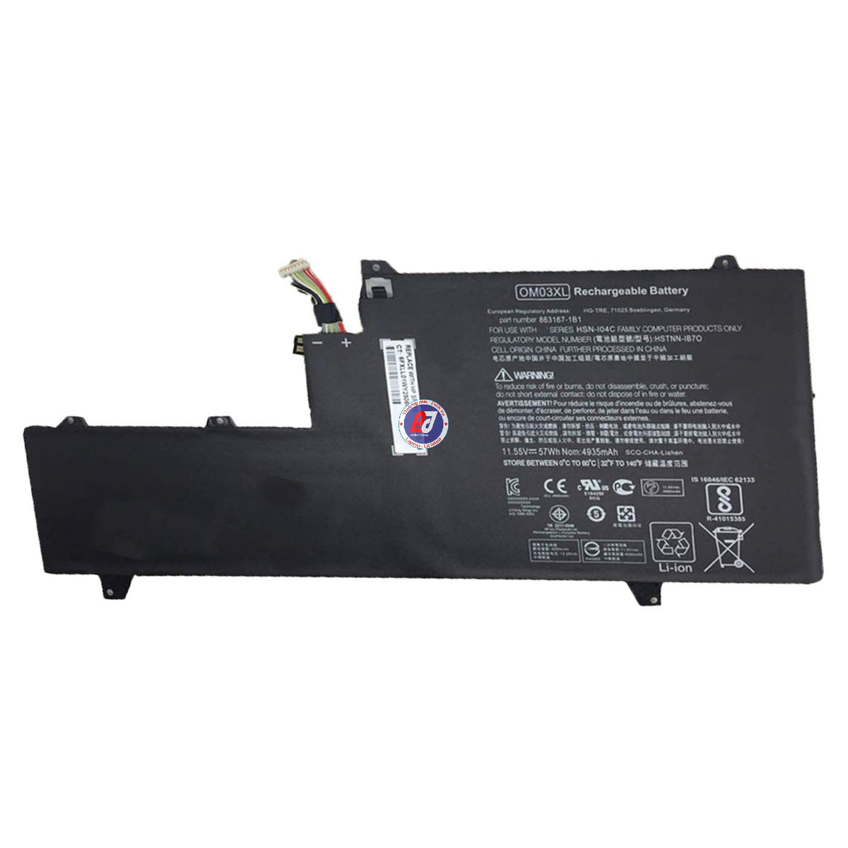 Pin laptop HP OM03XL
