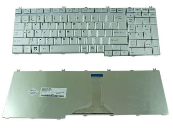 Bàn phím laptop Toshiba P200 P300 bạc