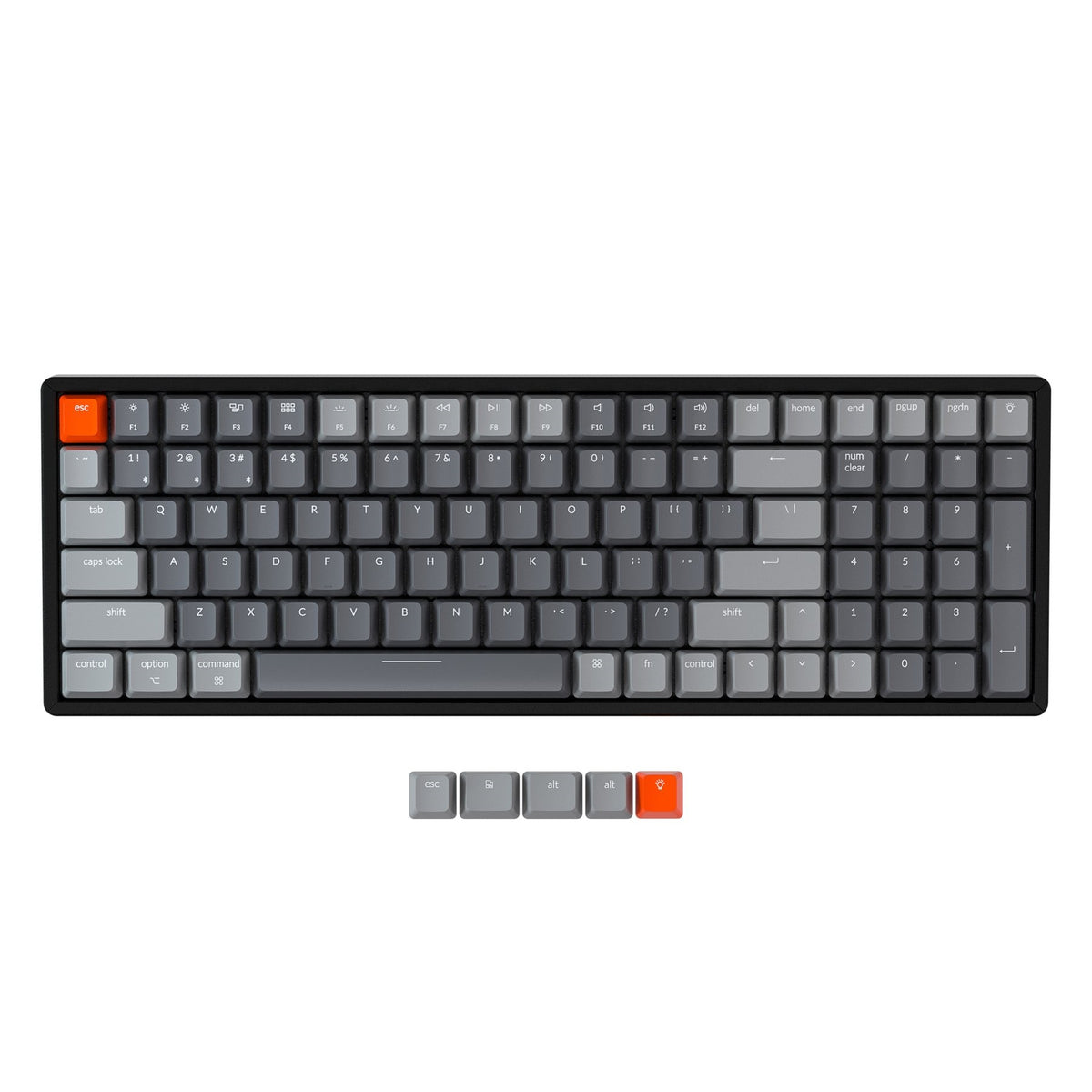 Bàn phím cơ Keychron K4V2 J3 Gateron - Hot Swap Brown switch Nhôm led RGB