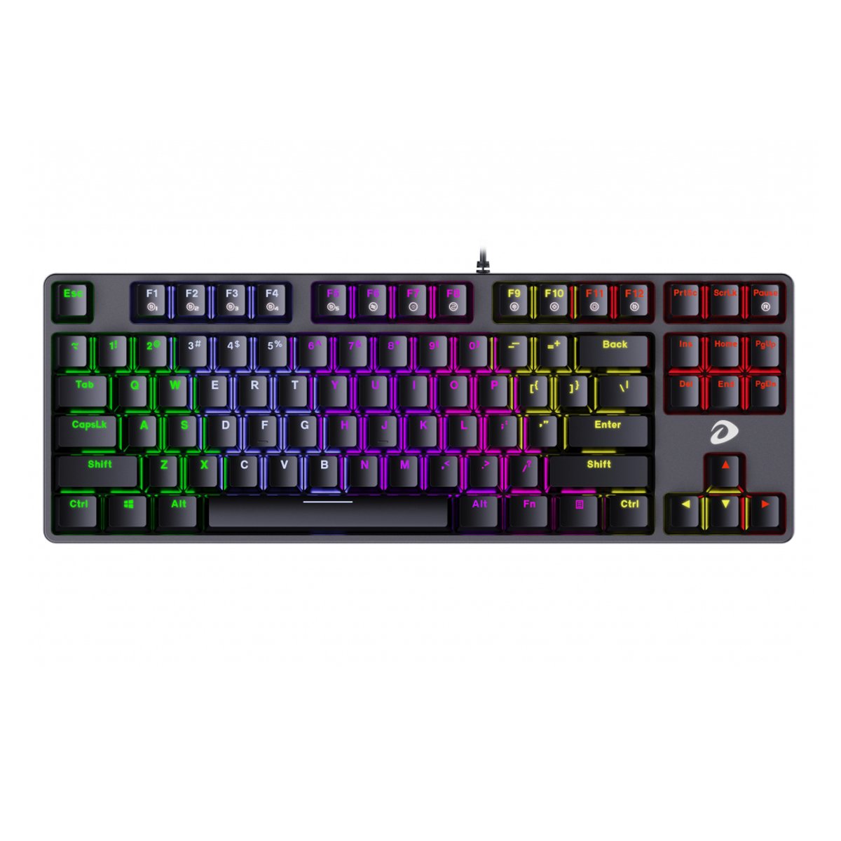 Bàn phím cơ DareU EK87 Multi LED Black Red switch